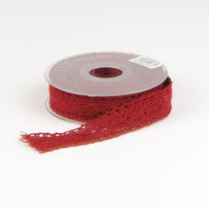 ruban dentelle 25mm bordeaux